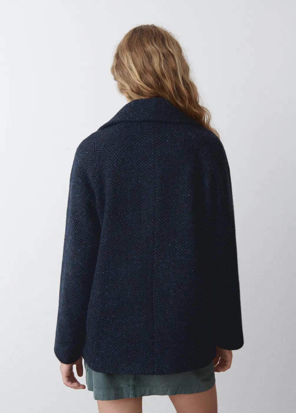 Abrigo Cruzado Jaspeado Con Bolsillos-Brownie Spain Clearance