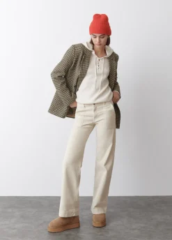 Americana Cruzada Pata De Gallo Con Lana-Brownie Spain Sale