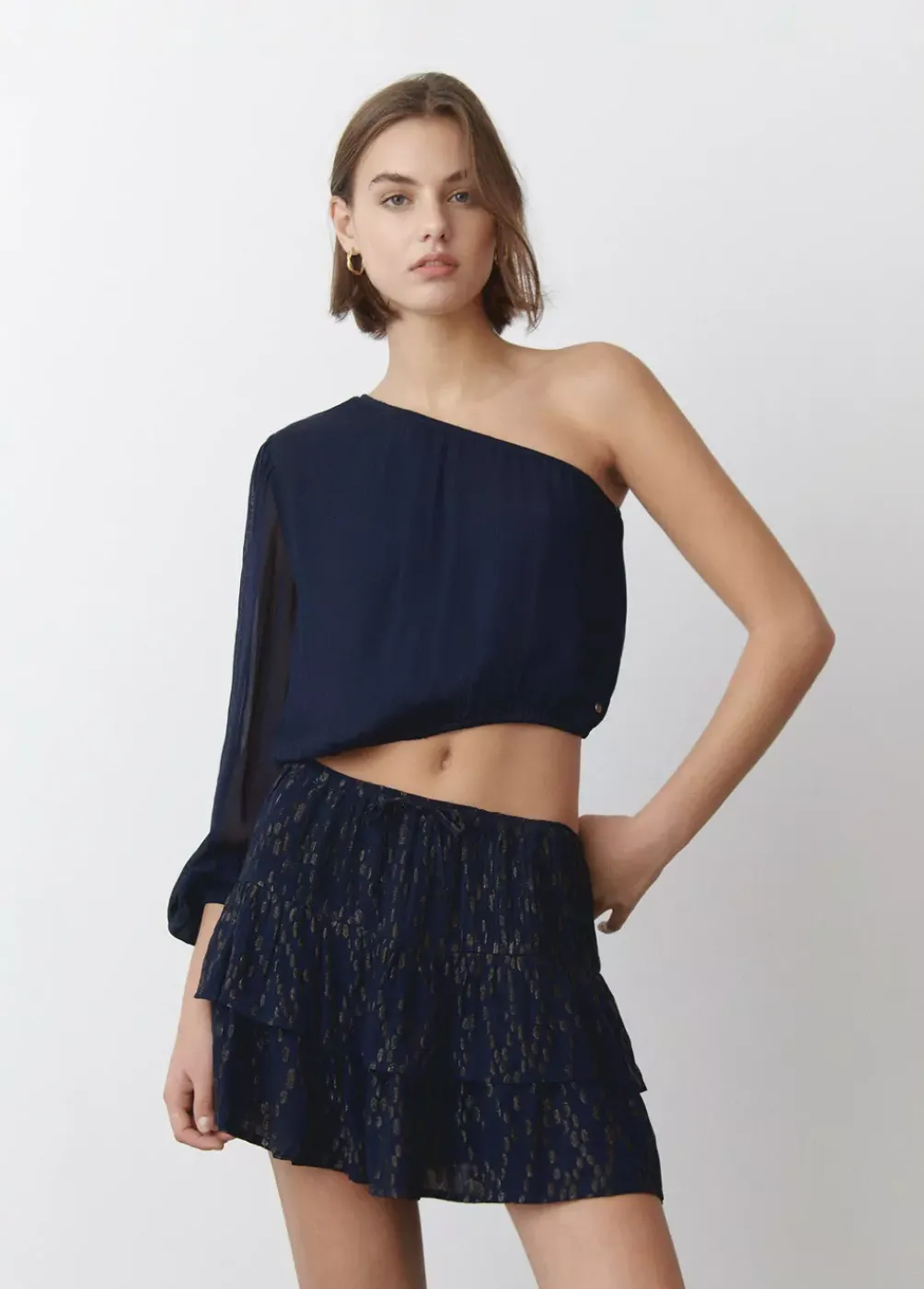 Blusa Asimetrica Choker-Brownie Spain Fashion