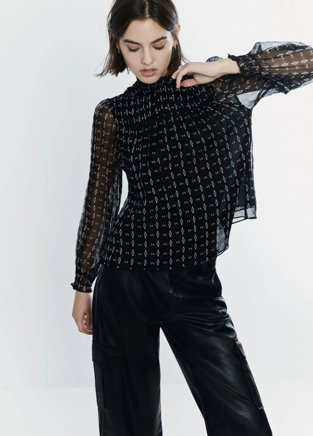 Blusa Cuello Alto-Brownie Spain Fashion