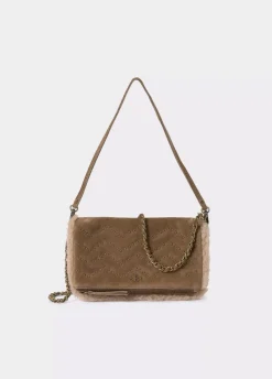 Bolso Doblefaz Acolchado Tachas Piel-Brownie Spain Sale