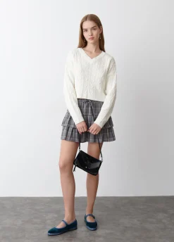 Bolso Solapa Patchwork Piel-Brownie Spain Fashion