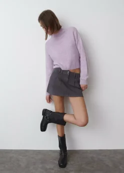 Bota Biker Tachas Punta Cuadrada Piel-Brownie Spain Clearance