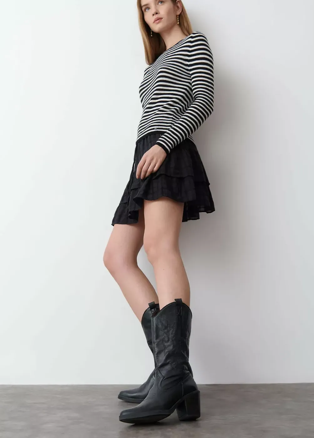 Bota Cowboy Pespuntes-Brownie Spain New