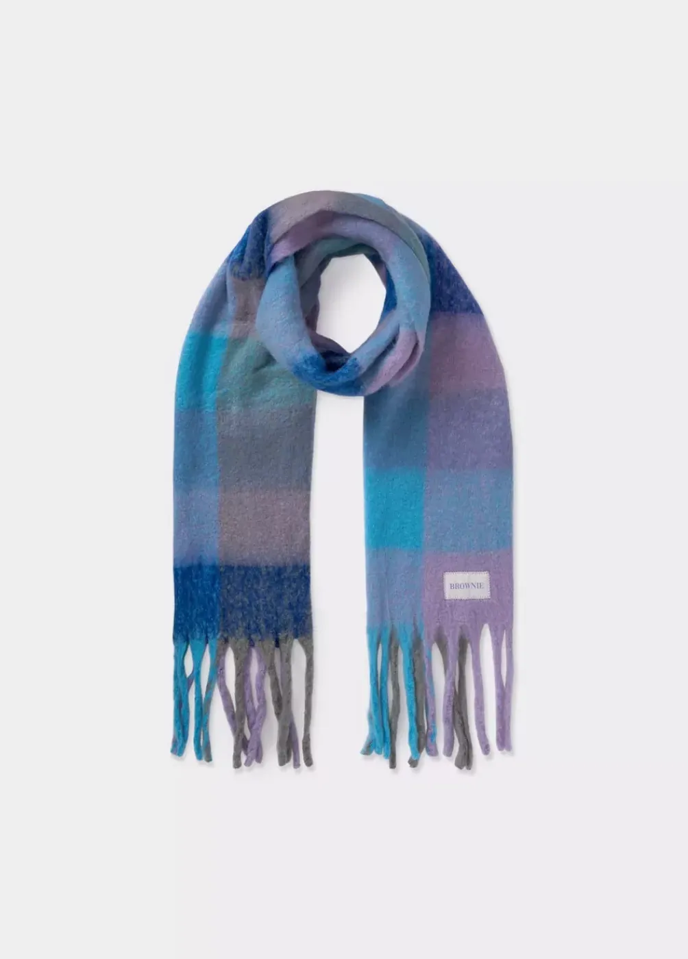 Bufanda Gruesa Cuadros Flecos-Brownie Spain Outlet