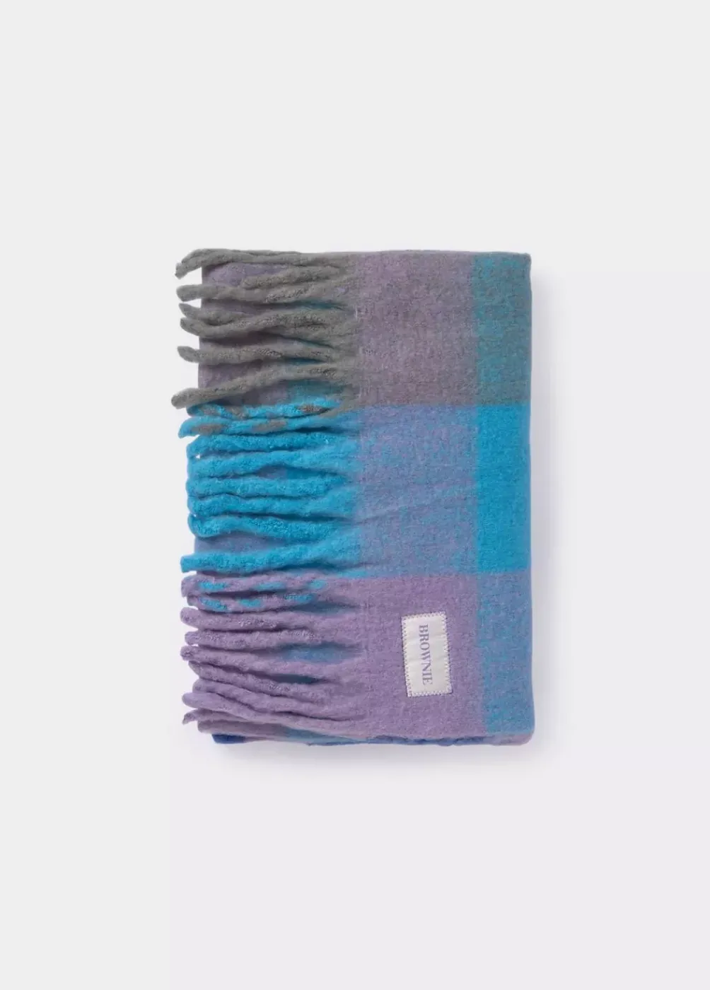 Bufanda Gruesa Cuadros Flecos-Brownie Spain Outlet