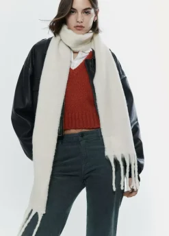 Bufanda Gruesa Estrecha Lisa Flecos-Brownie Spain Fashion