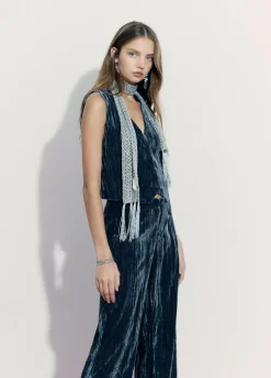 Bufanda Lentejuelas Fiesta Plata-Brownie Spain Best