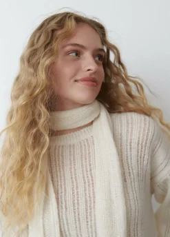 Bufanda Punto Calado Cruda-Brownie Spain Clearance