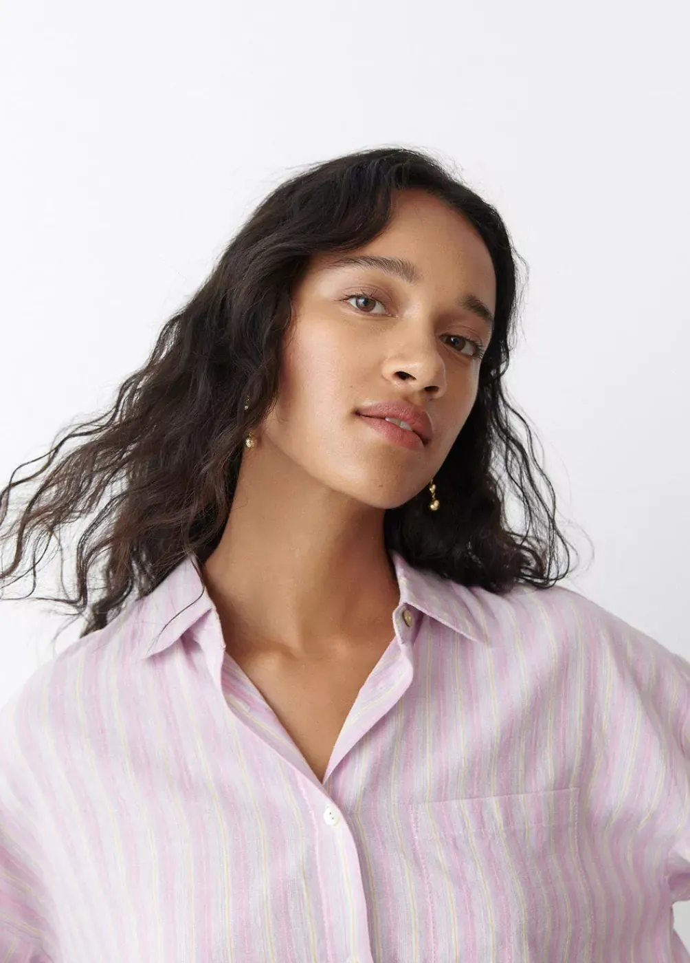 Camisa Cropped Rayas-Brownie Spain Discount