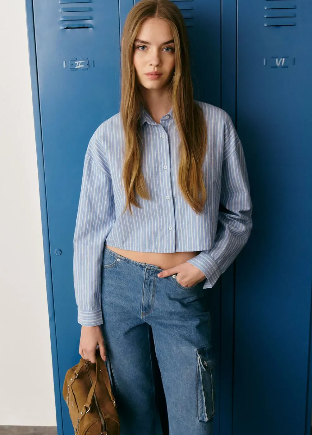 Camisa Cropped Rayas-Brownie Spain Hot