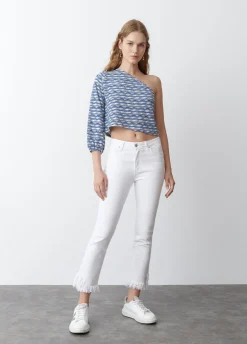 Camiseta Asimetrica Hilo Metalizado-Brownie Spain Discount