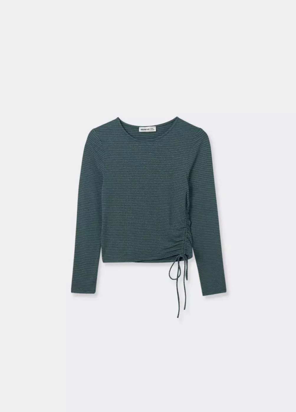 Camiseta Asimetrica Rayas Frunce-Brownie Spain Outlet