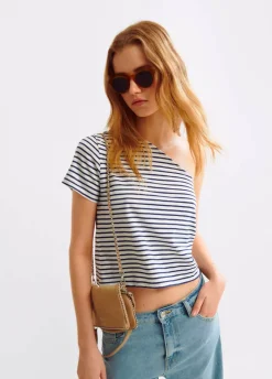 Camiseta Asimetrica Rayas-Brownie Spain Online