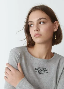 Camiseta Baby Tee Manga Larga-Brownie Spain New