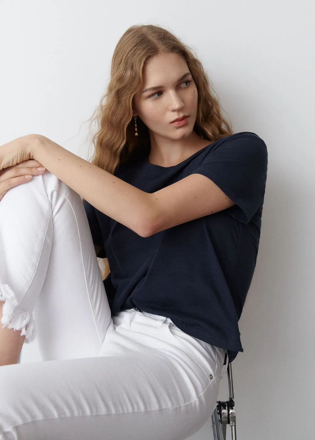 Camiseta Cuello Redondo Basico-Brownie Spain Fashion