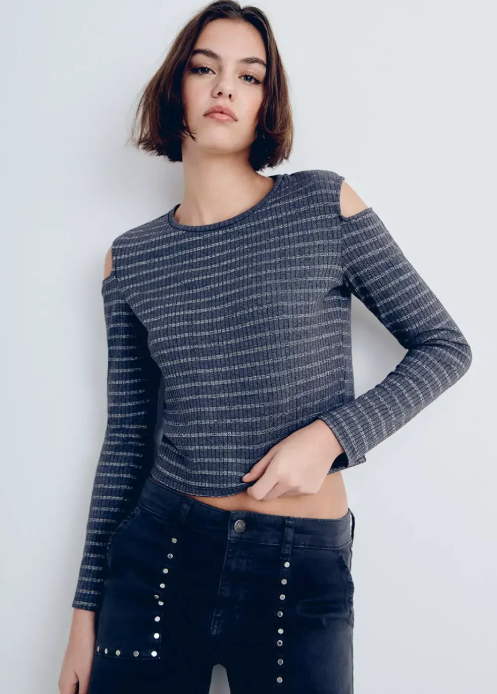 Camiseta Escote Hombros Rayas-Brownie Spain Best