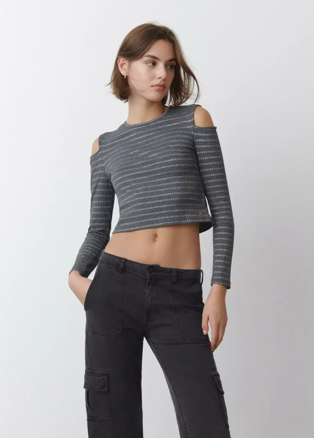 Camiseta Escote Hombros Rayas-Brownie Spain Best