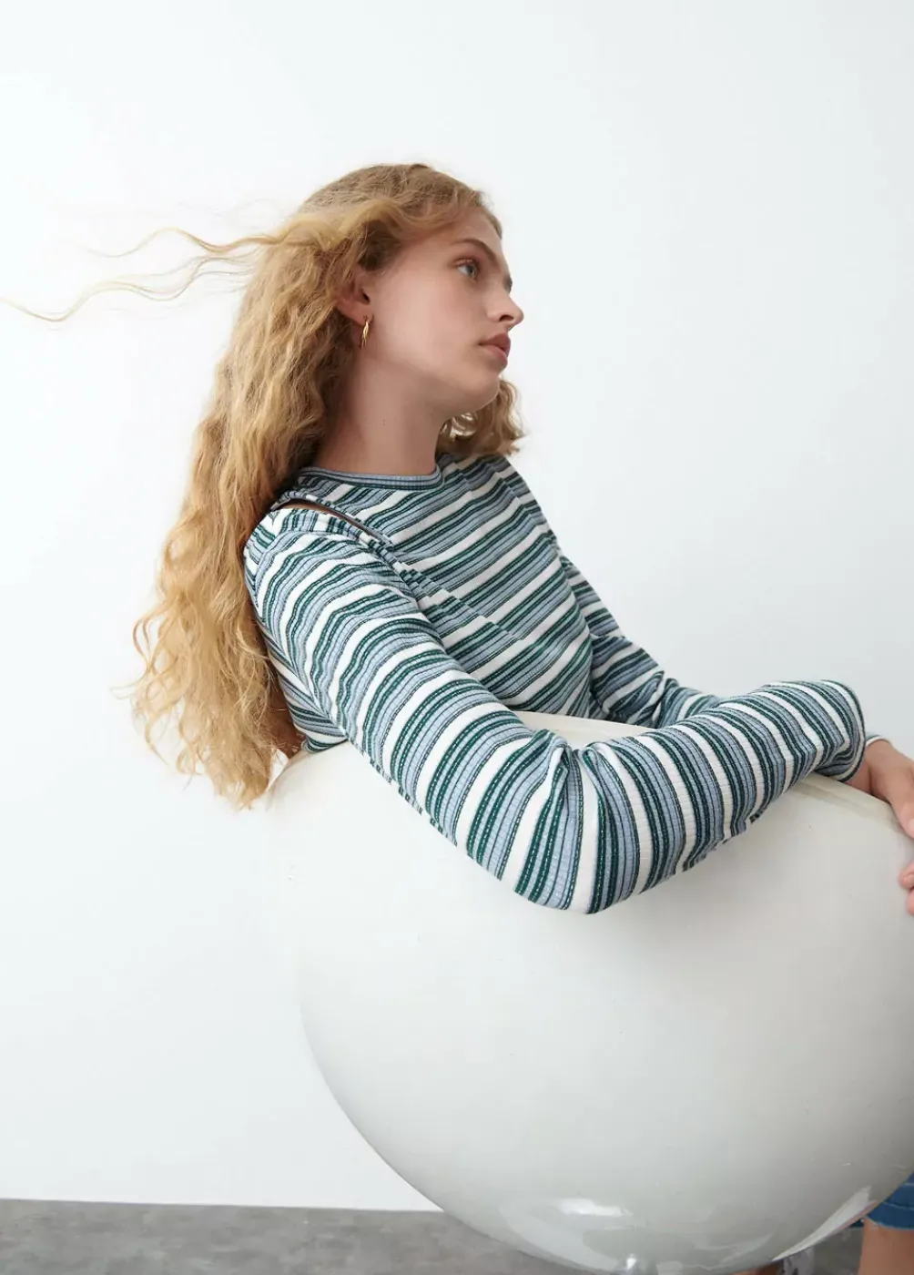 Camiseta Rayas Cut Out-Brownie Spain Clearance