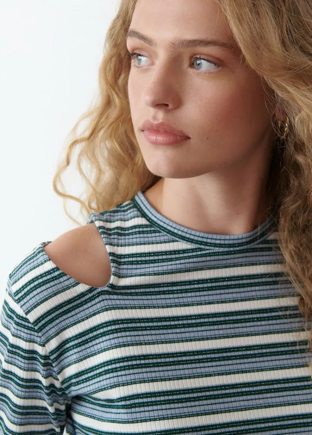 Camiseta Rayas Cut Out-Brownie Spain Clearance