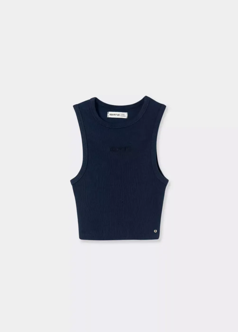 Camiseta Sin Manga Bordada-Brownie Spain Best