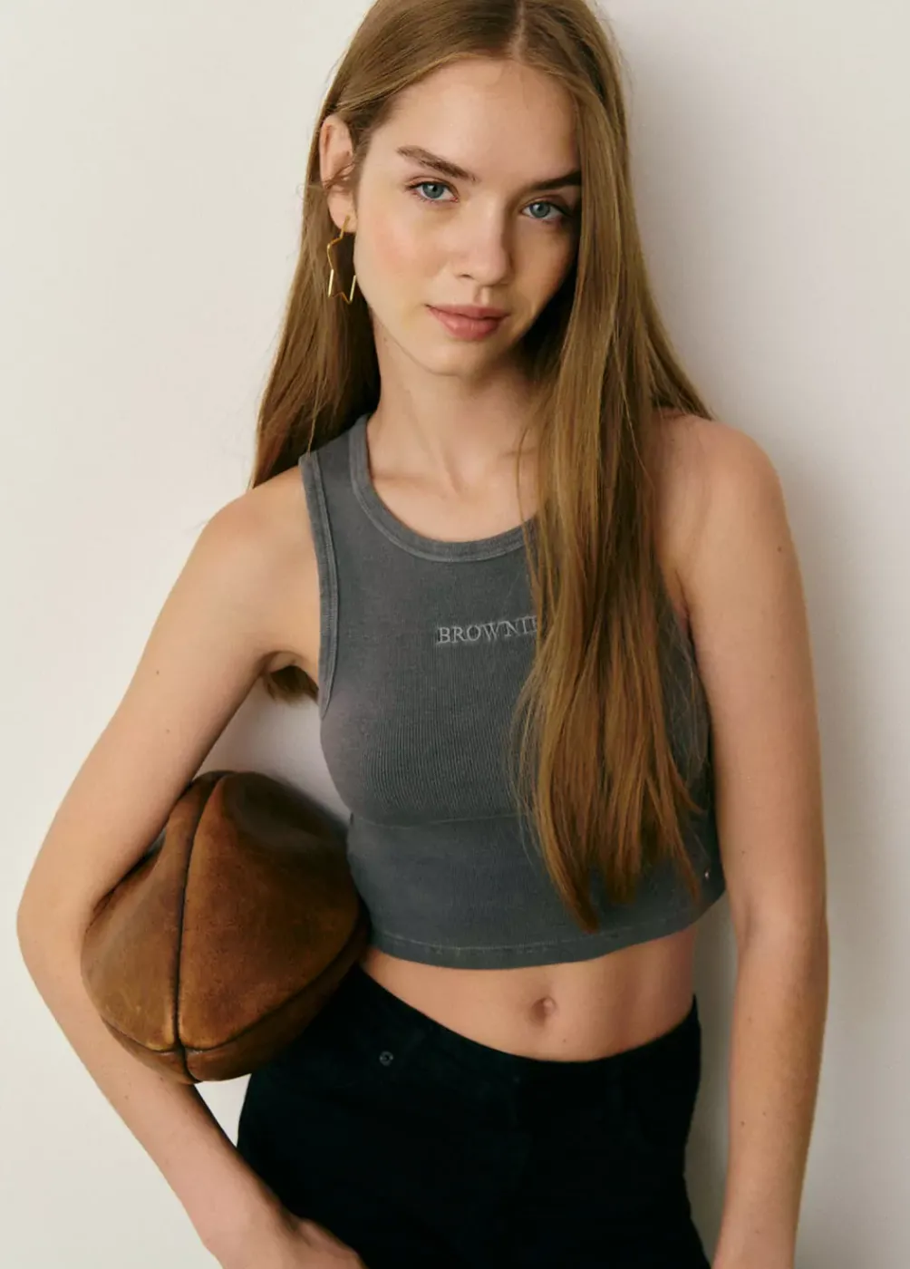 Camiseta Sin Manga Bordada-Brownie Spain Best