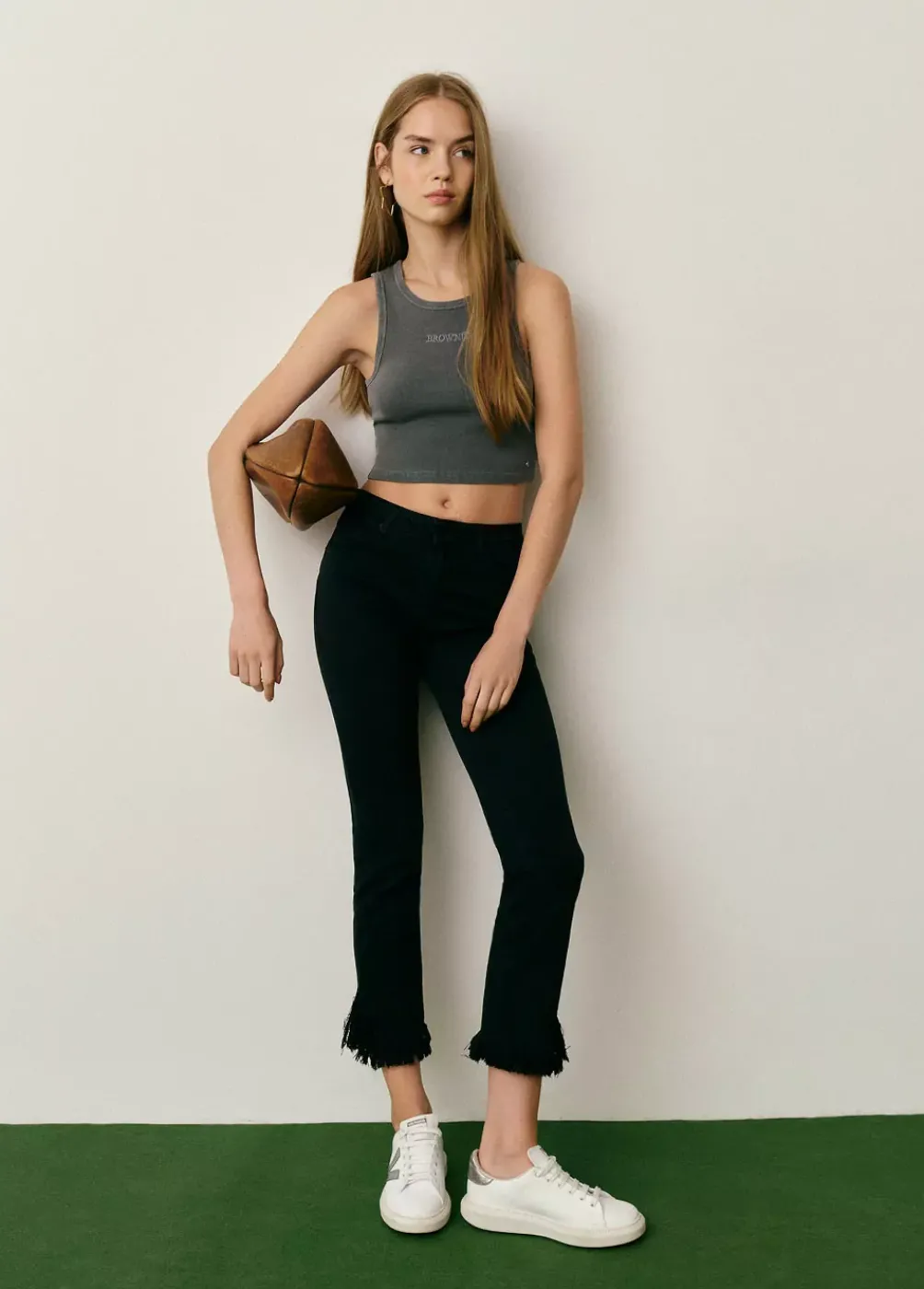 Camiseta Sin Manga Bordada-Brownie Spain Best