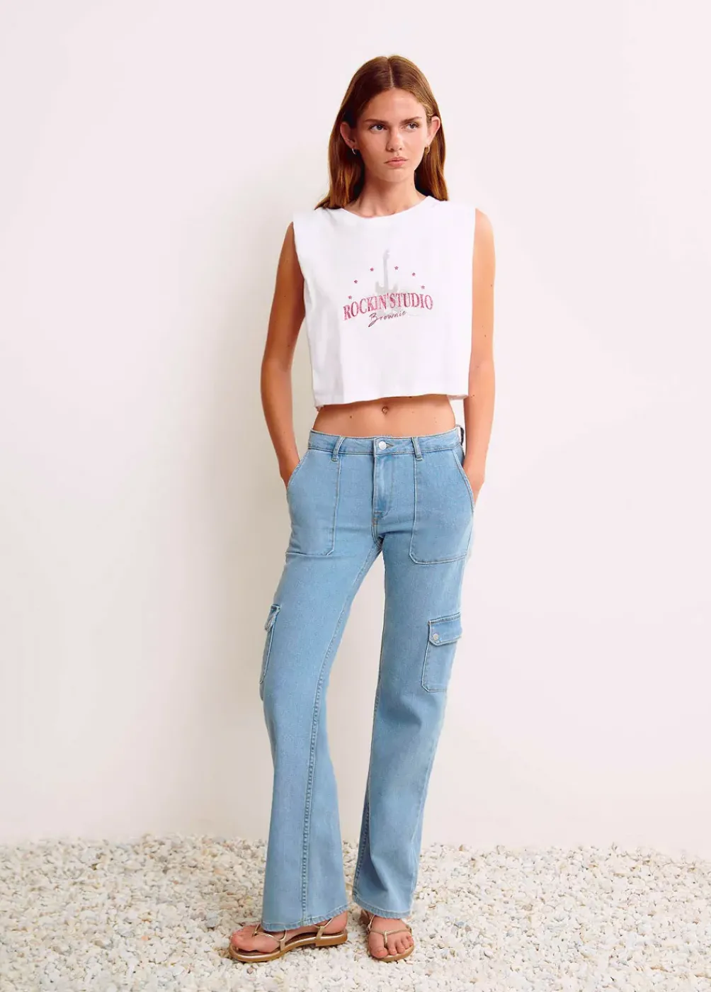 Camiseta Sin Manga Guitarra-Brownie Spain Outlet