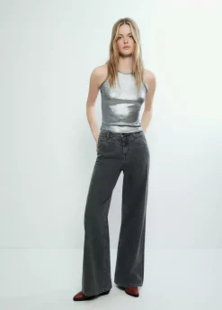 Camiseta Tirantes Rib Foil-Brownie Spain Fashion