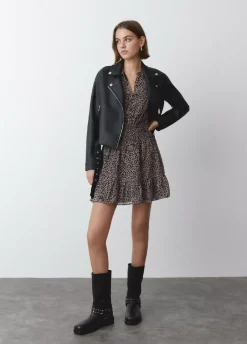 Cazadora Efecto Piel-Brownie Spain Best