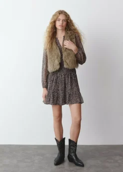 Chaleco Cropped Efecto Pelo-Brownie Spain Online