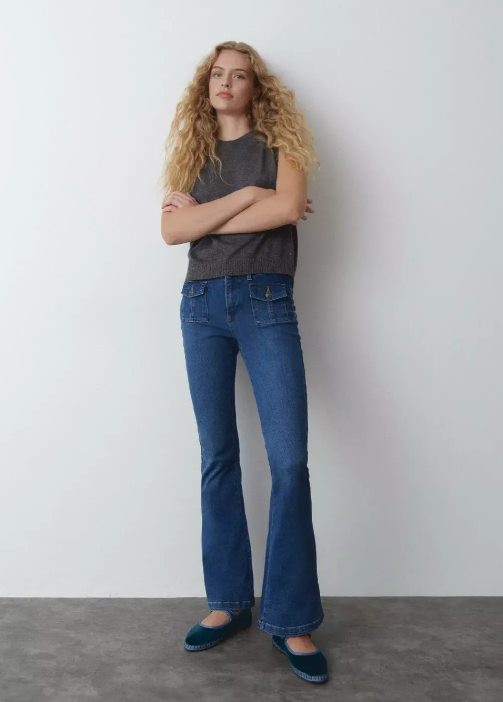 Chaleco Cuello Redondo Punto-Brownie Spain Fashion