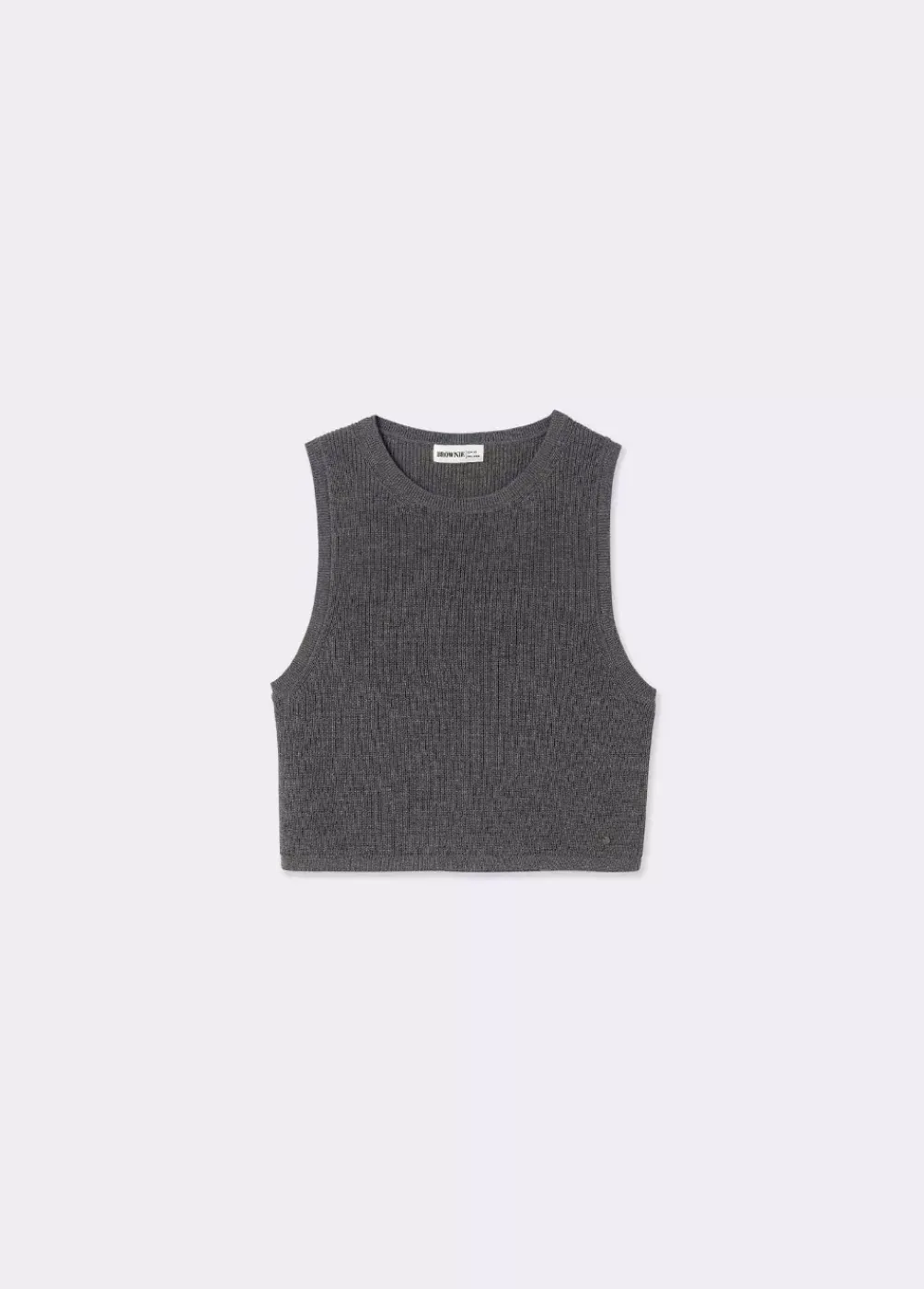 Chaleco Cuello Redondo Punto-Brownie Spain Fashion