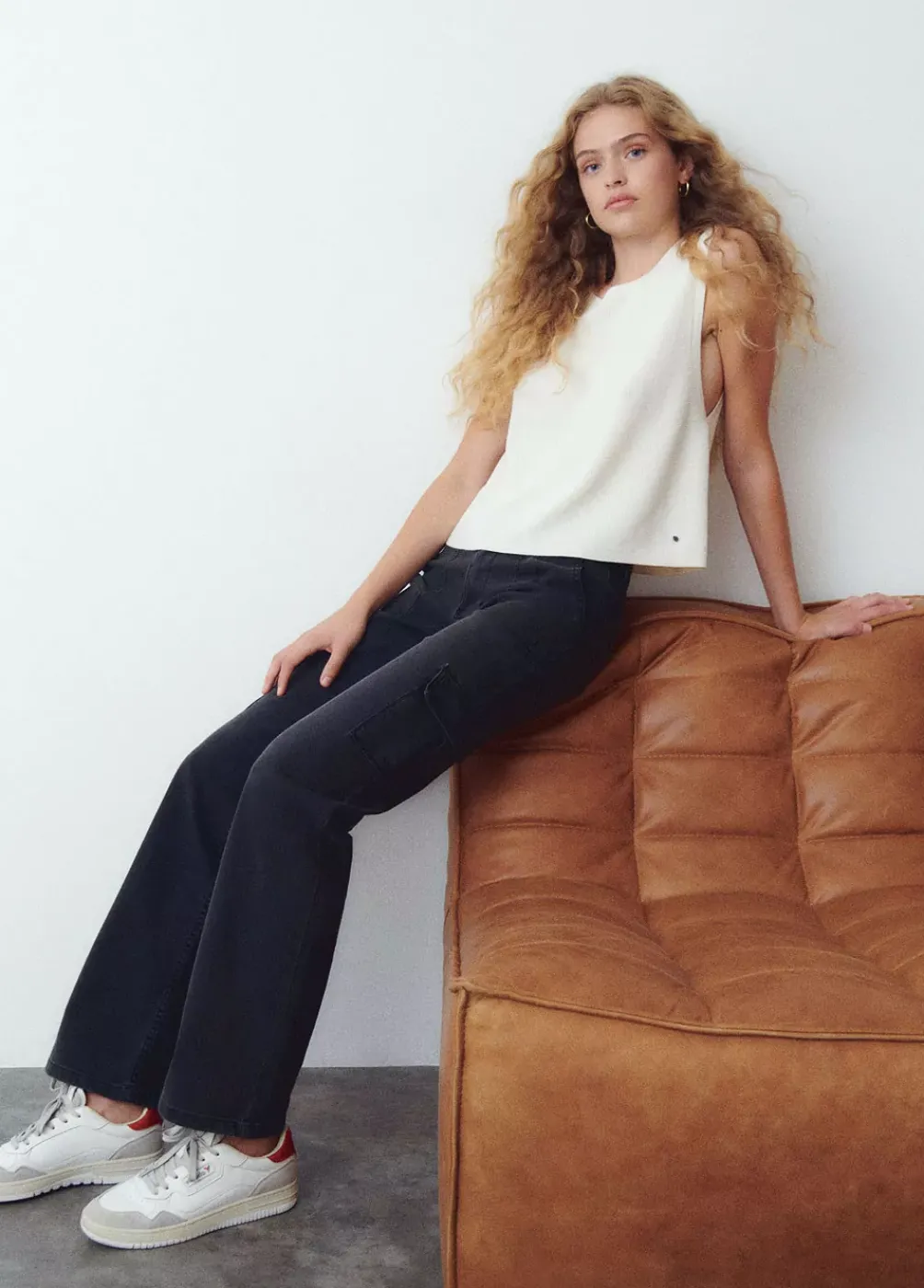 Chaleco Cuello Redondo Punto-Brownie Spain Clearance