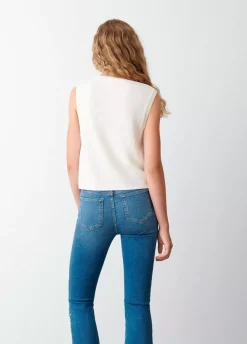 Chaleco Cuello Redondo Punto-Brownie Spain Clearance