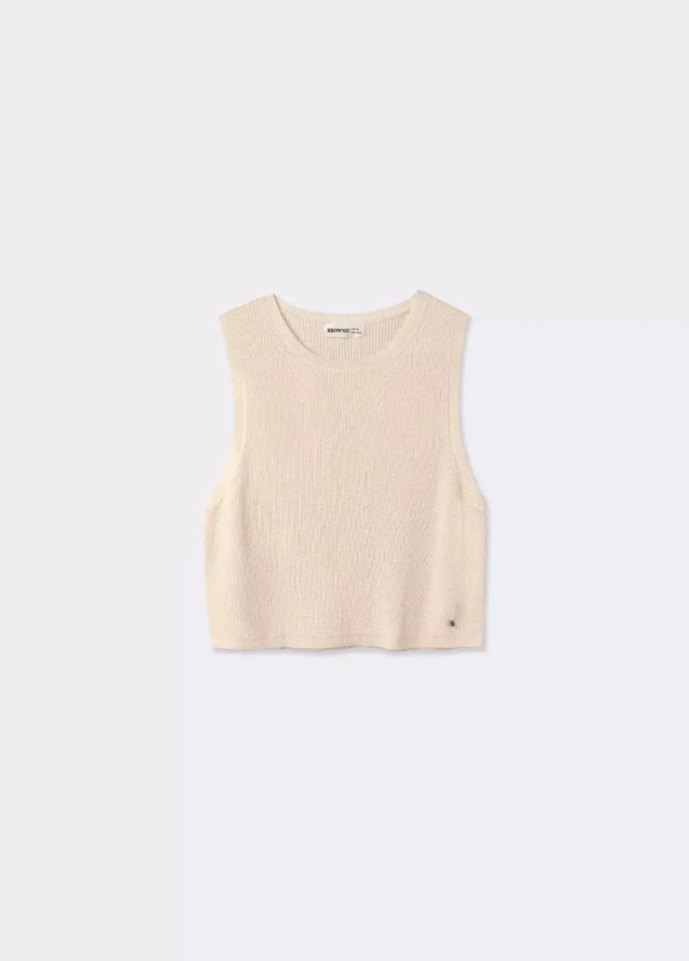 Chaleco Cuello Redondo Punto-Brownie Spain Clearance