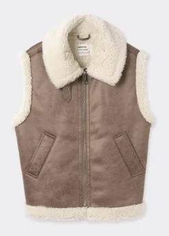 Chaleco Doblefaz Efecto Piel-Brownie Spain Best