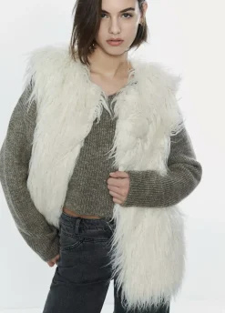 Chaleco Efecto Pelo Largo-Brownie Spain Sale