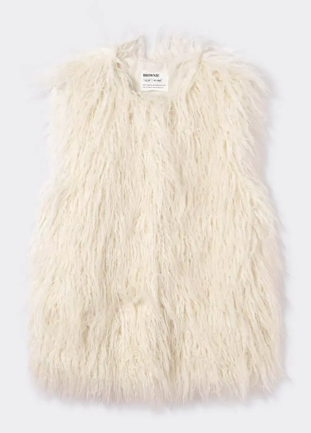 Chaleco Efecto Pelo Largo-Brownie Spain Sale
