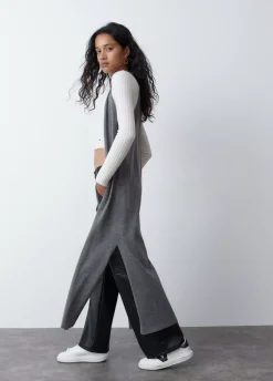 Chaleco Largo Punto Liso-Brownie Spain Clearance