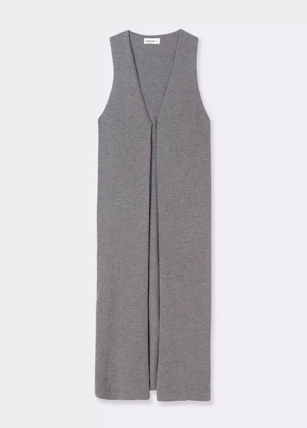 Chaleco Largo Punto Liso-Brownie Spain Clearance