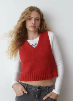 Chaleco Pico Punto-Brownie Spain Fashion