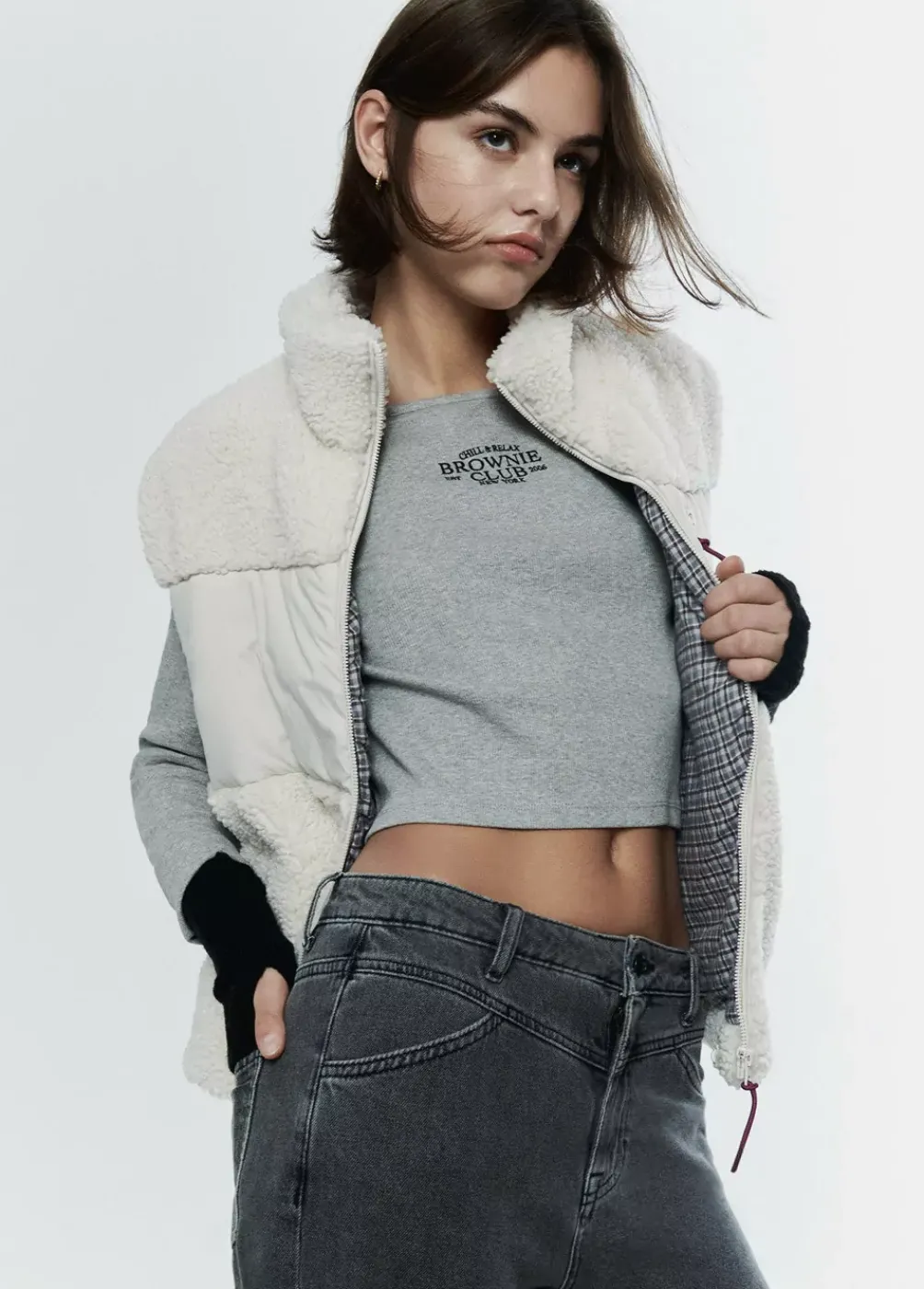 Chaleco Polar Con Cremallera-Brownie Spain Best