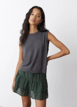 Chaleco Punto Fino Cuello Red-Brownie Spain Online