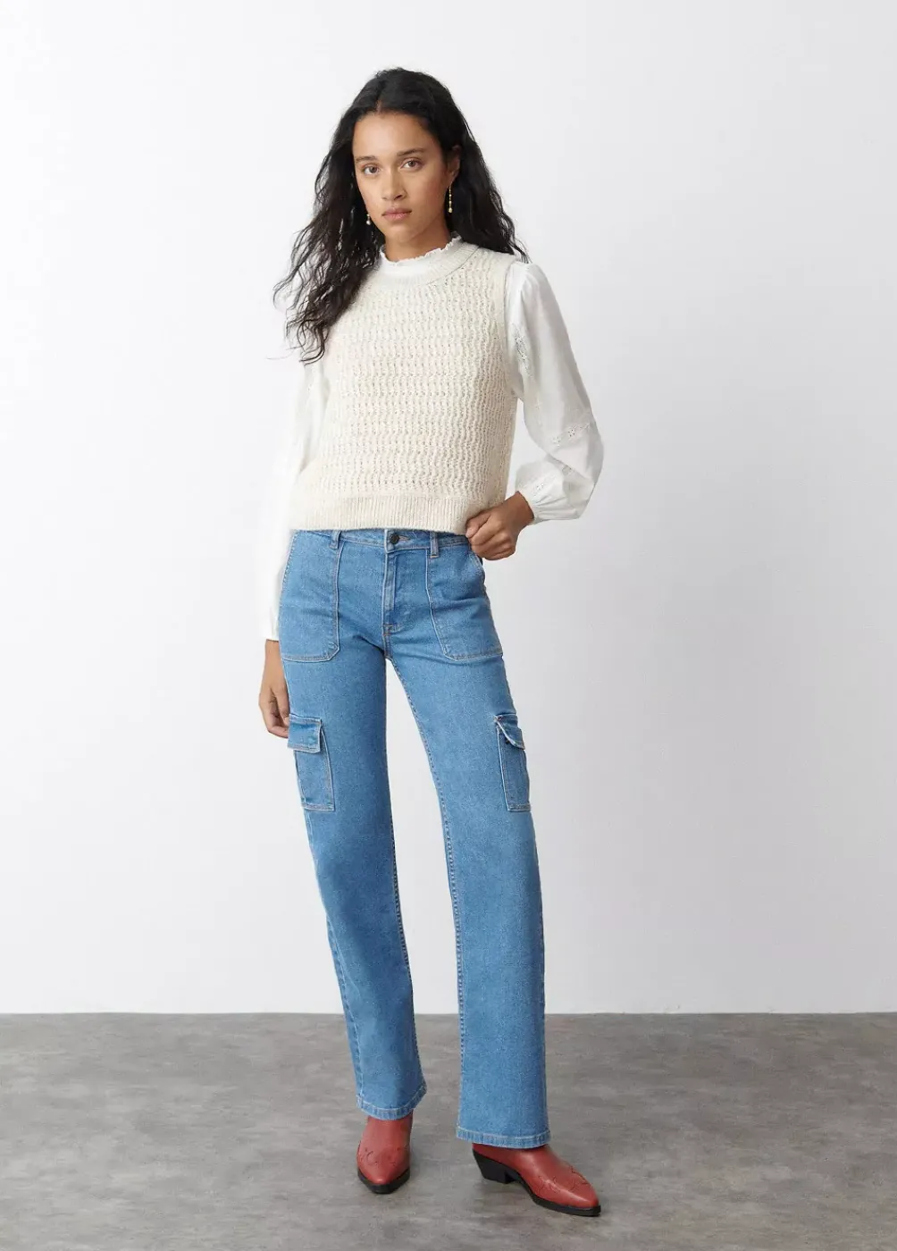 Chaleco Punto Jacquard-Brownie Spain Sale