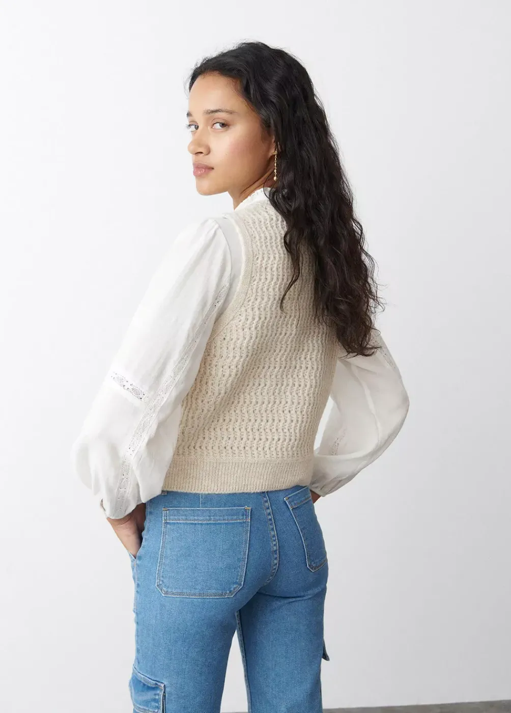 Chaleco Punto Jacquard-Brownie Spain Sale