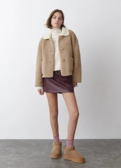 Chaqueta Borreguito Cuello Contraste-Brownie Spain Hot