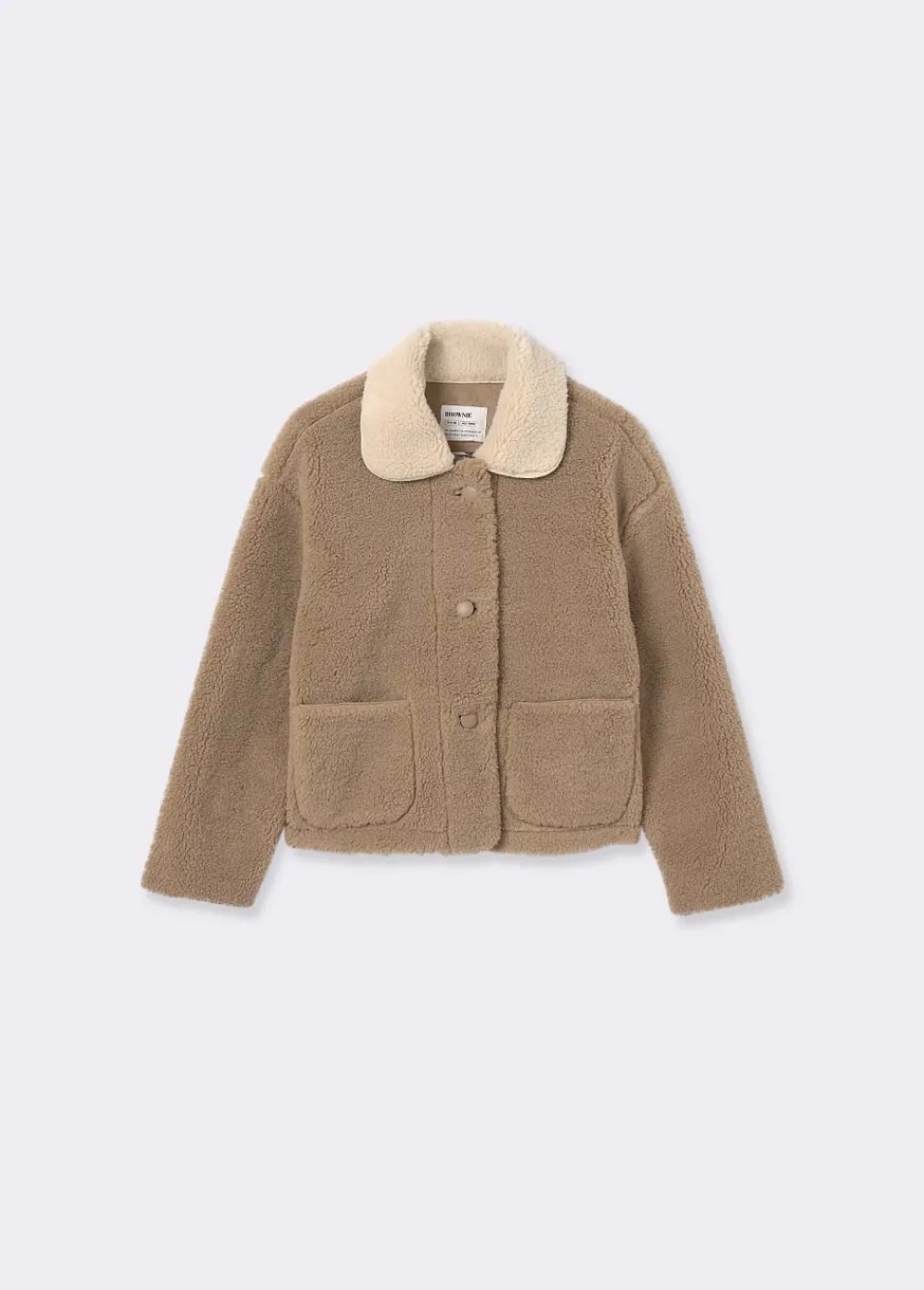 Chaqueta Borreguito Cuello Contraste-Brownie Spain Hot