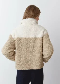 Chaqueta Polar Cremallera Contraste-Brownie Spain Discount