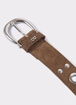 Cinturon Eyelets Piel-Brownie Spain Hot